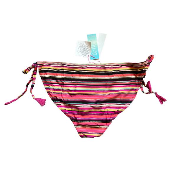 Accesorize  Striped Brazilian Swim Bikini Bottom, US12 - Picture 3 of 5